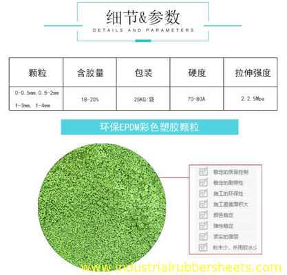 2-4mm High Density Epdm Pellets Rubber Granules / Scrap / Chips