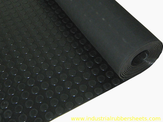 1-1.5m Width Round Button Industrial Rubber Sheet with Impression Fabric Bottom for Anti-slip Flooring