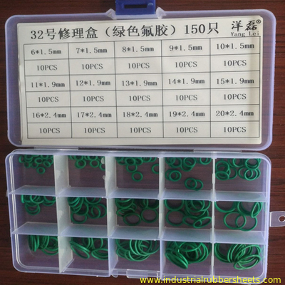 70 Shore A Hardness Virgin FKM Silicone Rubber Washers O Ring Kit with 15 Sizes