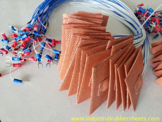 Red Color Close Cell Silicone Heater Pad , Silicone Heat Rubber Pad