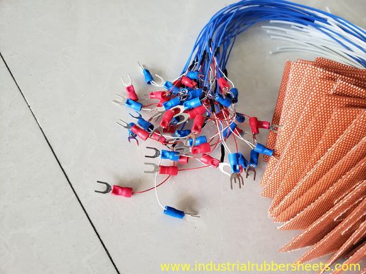 Red Color Close Cell Silicone Heater Pad , Silicone Heat Rubber Pad