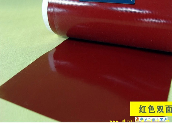 1PLY Kumaş Takmak İçin Güçlendirilmiş Koyu Kırmızı Isıya Dayanıklı Silikon Kauçuk Levha Ruloları