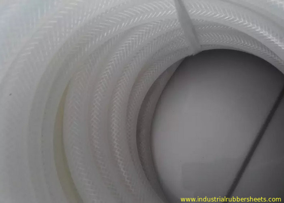 Polyester Malzeme ile Food Grade Şeffaf Silikon Tüp / Silikon Hortum Takviye