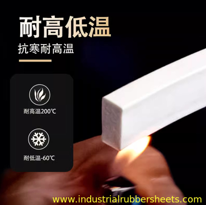 Kapalı hücreli silikon sünger şeridi endüstriyel mühür için 1mm-60mm kalınlığı