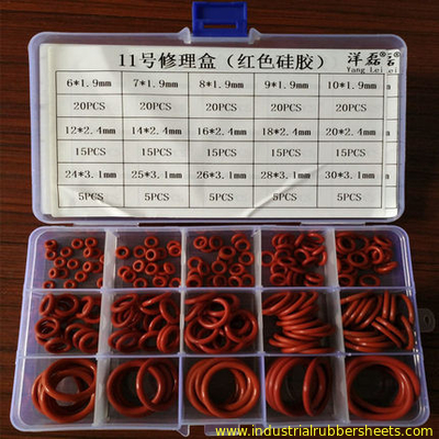 Kırmızı Renkli O Ring Conta Takımı / Küçük O Ring Kit Virgin Silikon Malzemesi