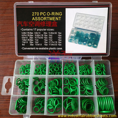 70 Shore A Hardness Virgin FKM Silicone Rubber Washers O Ring Kit with 15 Sizes