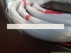 30Mpa Şeffaf PTFE Boru, 90 Shore A Sertlik, İç Çap 1mm x Dış Çap 200m x 100m