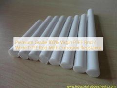 Premium Kalite %100 Bakir PTFE Çubuk / Beyaz PTFE Çubuk Korozyon Direnci İle